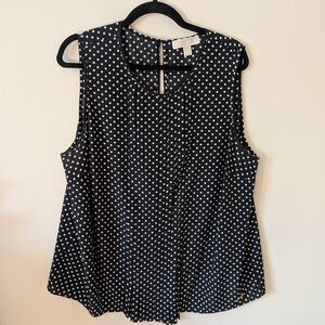 Polka Dot Sleeveless Top